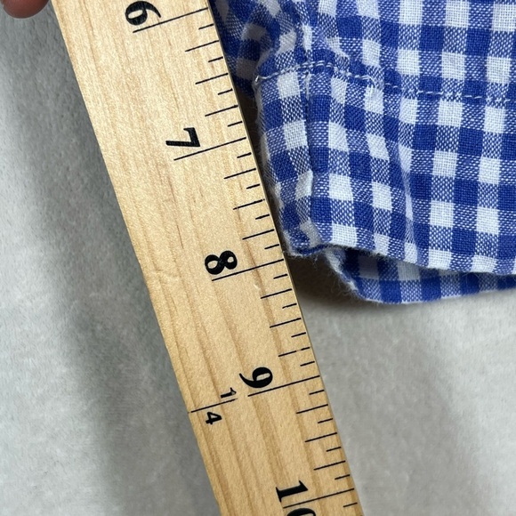 Polo Ralph Lauren 35W 100% Linen Blue Gingham Straight Fit Shorts - Picture 9 of 10